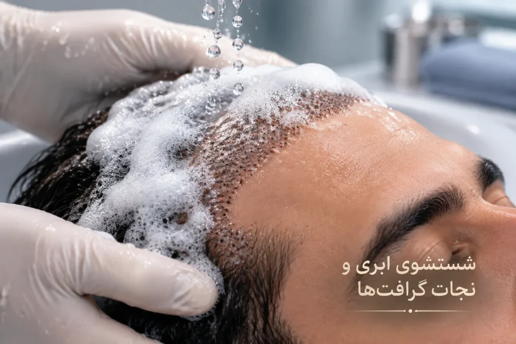 روش شست و شو مو بعد از کاشت