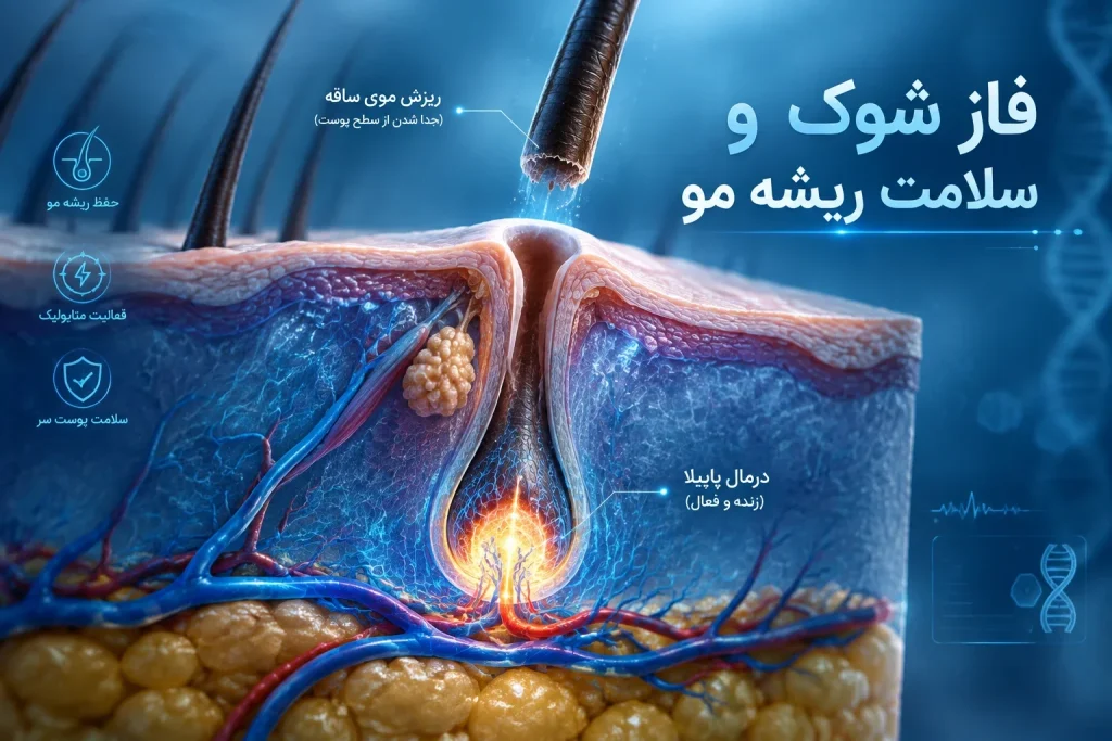 ریزش بعد از کاشت مو