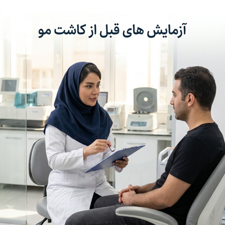 آزمایش های قبل از کاشت مو