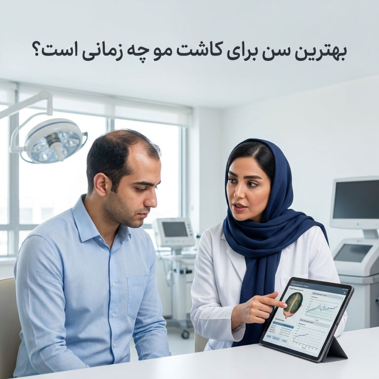 بهترین سن برای کاشت مو